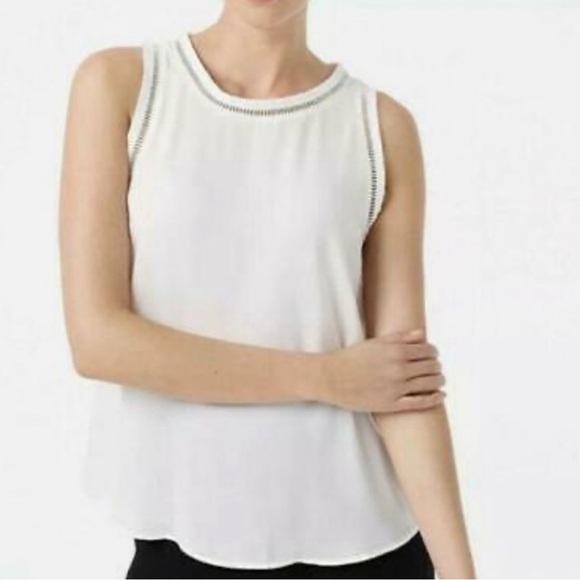 NWT J CREW Factory Drapey Top with Ladder Trim Neckline Size 8 - Picture 1 of 4
